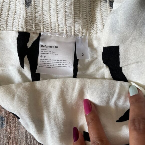 Reformation Tie Shoulder Ellora Top in "Pinto" - Picture 5 of 5